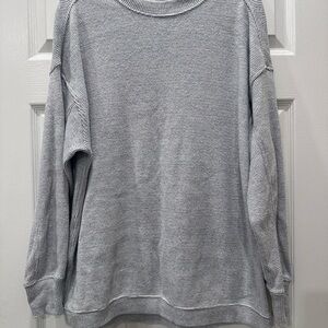 Aerie Women’s Crewneck Sweater in Light Gray